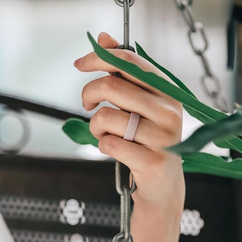خاتم زفاف من السيليكون للنساء من Egnaro، تصميم مريح وقوس داخلي مريح للتنفس، خاتم زفاف من السيليكون بعرض 4 مم - سمك 1.5 مم من المطاط للنساء - 7 حلقات / 4 حلقات / حلقة واحدة من خواتم الذكرى السنوية in Kuwait