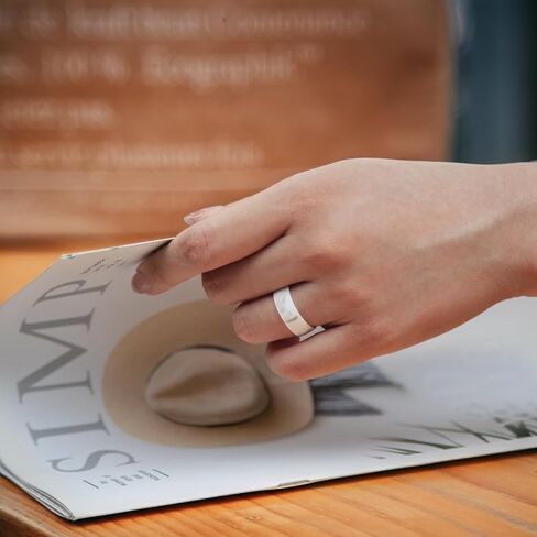 خاتم زفاف من السيليكون للنساء من Egnaro، تصميم مريح وقوس داخلي مريح للتنفس، خاتم زفاف من السيليكون بعرض 4 مم - سمك 1.5 مم من المطاط للنساء - 7 حلقات / 4 حلقات / حلقة واحدة من خواتم الذكرى السنوية in Kuwait