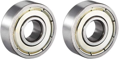 Uxcell 608ZZ كرة أخدود عميقة تحمل درع مزدوج 8 مم × 22 مم × 7 مم محامل عالية الكربون الصلب Z1 2 قطعة in Kuwait