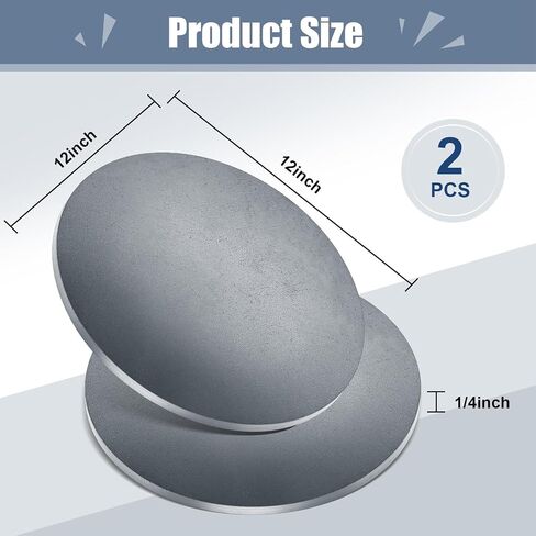 2 Pack Hot Rolled Steel Plate 1/4" x 12" Diameter Circle 12 Inch Round Metal Plate for Machining Rolling in Saudi Arabia