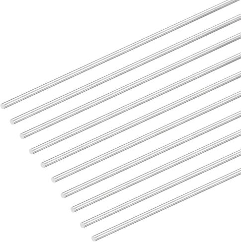 MECCANIXITY 304 Stainless Steel Round Rods, 2mm x 450mm Solid Shaft Rods for DIY Craft Model Car Helicopter Airplane, Pack of 10 in Saudi Arabia