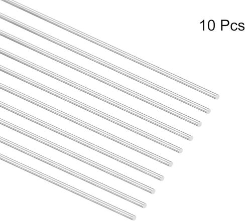 MECCANIXITY 304 Stainless Steel Round Rods, 2mm x 450mm Solid Shaft Rods for DIY Craft Model Car Helicopter Airplane, Pack of 10 in Saudi Arabia