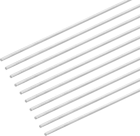 MECCANIXITY 304 Stainless Steel Round Rods, 2mm x 450mm Solid Shaft Rods for DIY Craft Model Car Helicopter Airplane, Pack of 10 in Saudi Arabia