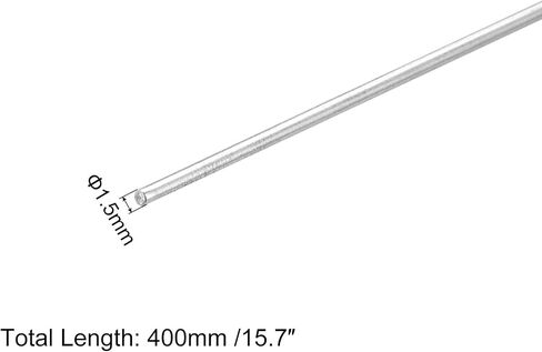 MECCANIXITY 304 Stainless Steel Round Rods, 2mm x 450mm Solid Shaft Rods for DIY Craft Model Car Helicopter Airplane, Pack of 10 in Saudi Arabia