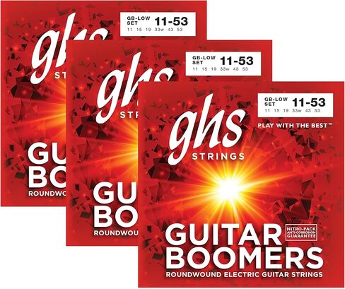 GHS Strings GBXL Guitar Boomers, Nickel-Plated Electric Guitar Strings, Extra Light (.009-.042), 3 Sets of GBXL in Saudi Arabia