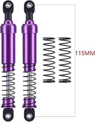 75mm-115mm Big Bore Shocks, RC Crawler Shocks for 1/10 RC Crawler LCG Chassis Gspeed V3 Element Enduro SCX10 TRX4 Gamde R1 Comp Builds DIY (Red 85mm 2pcs) in Kuwait