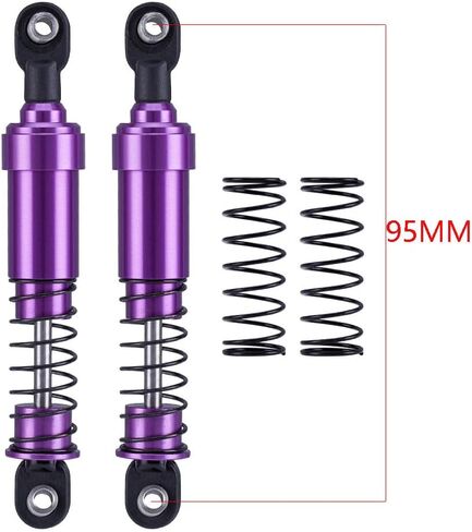 75mm-115mm Big Bore Shocks, RC Crawler Shocks for 1/10 RC Crawler LCG Chassis Gspeed V3 Element Enduro SCX10 TRX4 Gamde R1 Comp Builds DIY (Red 85mm 2pcs) in Kuwait