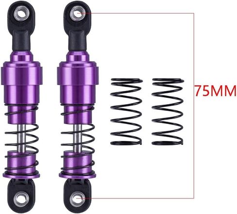 75mm-115mm Big Bore Shocks, RC Crawler Shocks for 1/10 RC Crawler LCG Chassis Gspeed V3 Element Enduro SCX10 TRX4 Gamde R1 Comp Builds DIY (Red 85mm 2pcs) in Kuwait