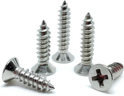 200pcs Stainless Steel Wood Screws 18-8 (304) #6 x 1 inch(25mm) Flat Head Phillips Wood Screws - Drywall Screws - Fine Thread Bugle Head (Stainless Steel, 8x1" (200 pcs)… in Saudi Arabia
