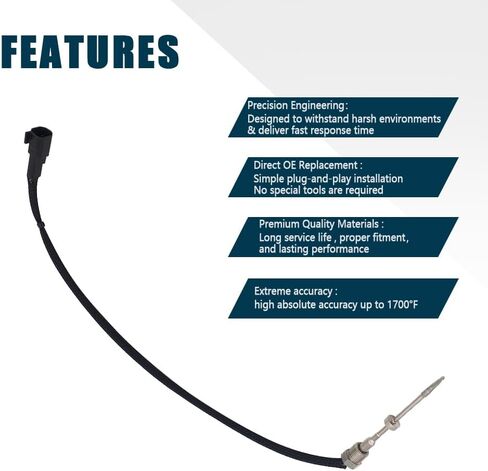 Exhaust Gas Temperature Sensor AC3Z12B591A Fit for Ford F250 F350 2011-2016 Super Duty 6.7L Transit-150 250 350 2015-2019 EGT Temp Sensor Replace AC3Z5J213C in Kuwait