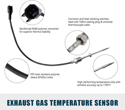 Exhaust Gas Temperature Sensor AC3Z12B591A Fit for Ford F250 F350 2011-2016 Super Duty 6.7L Transit-150 250 350 2015-2019 EGT Temp Sensor Replace AC3Z5J213C in Kuwait