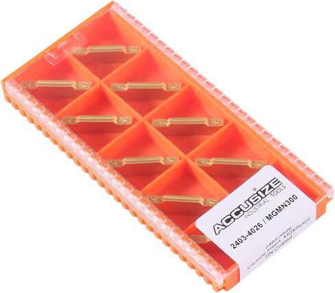 Accusize Industrial Tools Mgmn300 Tin Coated Carbide Inserts, 10 Pcs/Box, 2403-4026x10 in Kuwait