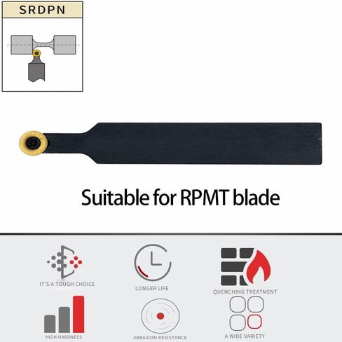 أداة تحويل كربيد قابلة للفهرسة 5/8 بوصة، مجموعة حامل إدراج ساق CNC 16 مم مع 10 قطع RPMT كربيد تحول شفرة إدراج للمخرطة قطع طلاء الفولاذ المقاوم للصدأ، مفاتيح T15 (RPMT1204-JS R6) in Kuwait
