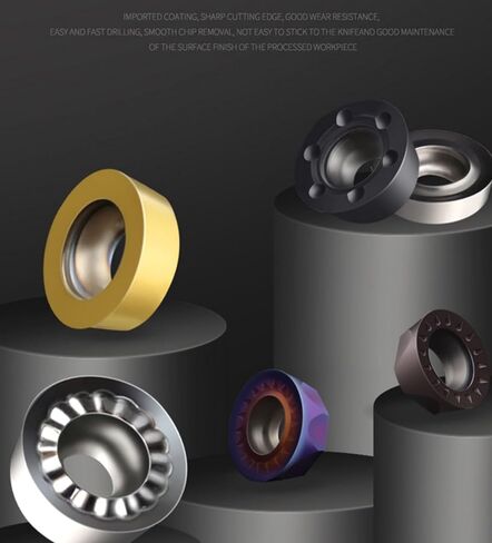 أداة تحويل كربيد قابلة للفهرسة 5/8 بوصة، مجموعة حامل إدراج ساق CNC 16 مم مع 10 قطع RPMT كربيد تحول شفرة إدراج للمخرطة قطع طلاء الفولاذ المقاوم للصدأ، مفاتيح T15 (RPMT1204-JS R6) in Kuwait