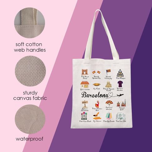 Barcelona Tote Bag Barcelona Travel Gift Welcome To Barcelona Gift in Saudi Arabia