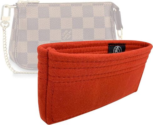 Bag Organizer for Louis Vuitton Pochette Accessoires Mini (New Model) - Premium Felt Purse Handbag Insert Liner Shaper (Handmade) Soft Structure Support in Saudi Arabia