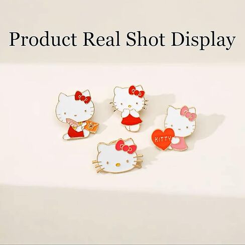 4 قطع دبابيس قطط يابانية لطيفة لحقائب الظهر، مجموعة دبابيس مينا للقطط، هدية عيد ميلاد للأطفال لأصدقاء الأطفال ومحبي الرسوم المتحركة in Kuwait