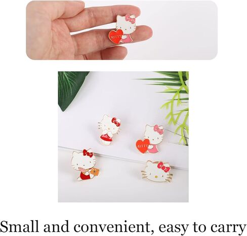 4 قطع دبابيس قطط يابانية لطيفة لحقائب الظهر، مجموعة دبابيس مينا للقطط، هدية عيد ميلاد للأطفال لأصدقاء الأطفال ومحبي الرسوم المتحركة in Kuwait