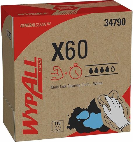 مساحات WypAll 34790CT X60، صندوق منبثق، أبيض 126/صندوق in Saudi Arabia