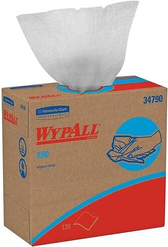 مساحات WypAll 34790CT X60، صندوق منبثق، أبيض 126/صندوق in Saudi Arabia