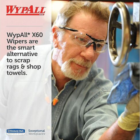 مساحات WypAll 34790CT X60، صندوق منبثق، أبيض 126/صندوق in Saudi Arabia