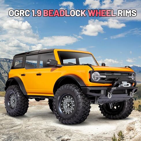 OGRC 1.9 Beadlock Wheel RC Crawler Wheels with Brass Ring 1.9" Wheels for Axial SCX10 TRX4 VS4-10 Gen8 MST CFX 1/10 RC Crawler Upgrade (Red) in Saudi Arabia