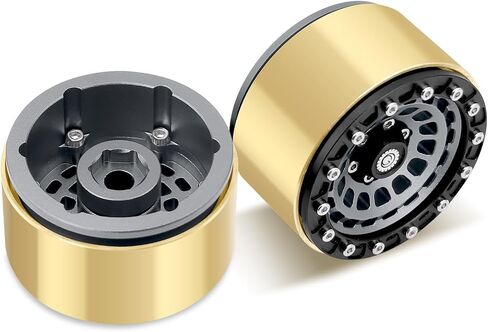 OGRC 1.9 Beadlock Wheel RC Crawler Wheels with Brass Ring 1.9" Wheels for Axial SCX10 TRX4 VS4-10 Gen8 MST CFX 1/10 RC Crawler Upgrade (Red) in Saudi Arabia