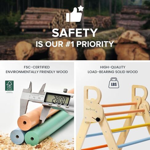 Foldable Triangle Ladder Climbing Toy for Toddlers 1-3, Montessori Toy Indoor Playground Climbing Gym for Toddlers Kids Triangle Climbing Toys Learning Toys for Pre-Kids in Kuwait