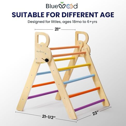 Foldable Triangle Ladder Climbing Toy for Toddlers 1-3, Montessori Toy Indoor Playground Climbing Gym for Toddlers Kids Triangle Climbing Toys Learning Toys for Pre-Kids in Kuwait