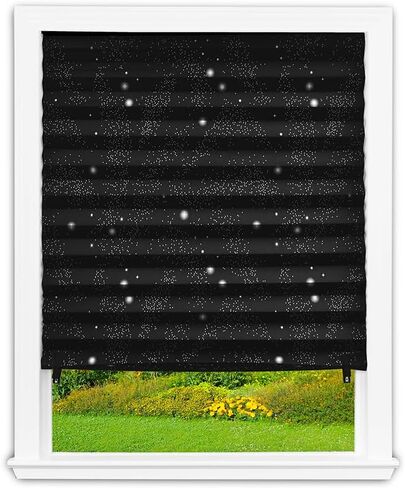 Redi Shade No Tools Originial Printed Light Filtering Pleated Paper Shade, Galaxy, 36 in x 72 in, 4 Pack in Kuwait