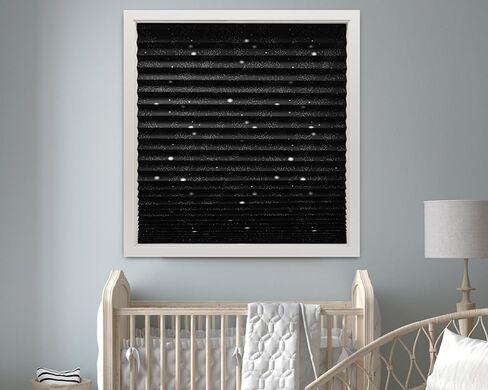 Redi Shade No Tools Originial Printed Light Filtering Pleated Paper Shade, Galaxy, 36 in x 72 in, 4 Pack in Kuwait