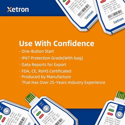 مسجل بيانات درجة الحرارة للاستخدام مرة واحدة لمدة 150 يومًا، مسجل درجة حرارة USB لشاحنة الطعام مع NFC، مقياس حرارة لتسجيل البيانات يمكن التخلص منه لنقل سلسلة التوريد الباردة للأدوية والمواد الغذائية USW in Kuwait