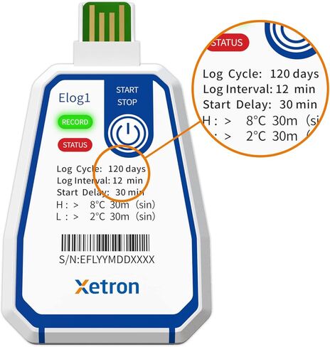 مسجل بيانات درجة الحرارة للاستخدام مرة واحدة لمدة 150 يومًا، مسجل درجة حرارة USB لشاحنة الطعام مع NFC، مقياس حرارة لتسجيل البيانات يمكن التخلص منه لنقل سلسلة التوريد الباردة للأدوية والمواد الغذائية USW in Kuwait