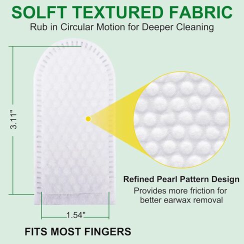 مناديل مبللة لأصابع الأذن للكلاب والقطط - 50 وسادة مناديل مبللة للأذن للاستعمال مرة واحدة، قابلة للتحلل البيولوجي، تزيل شمع الأذن والحطام وتهدئ وتزيل الروائح الكريهة وتخفف من حكة الأذن والالتهابات وتوقف اهتزاز رأس الكلب ومنظف الأذن in Kuwait