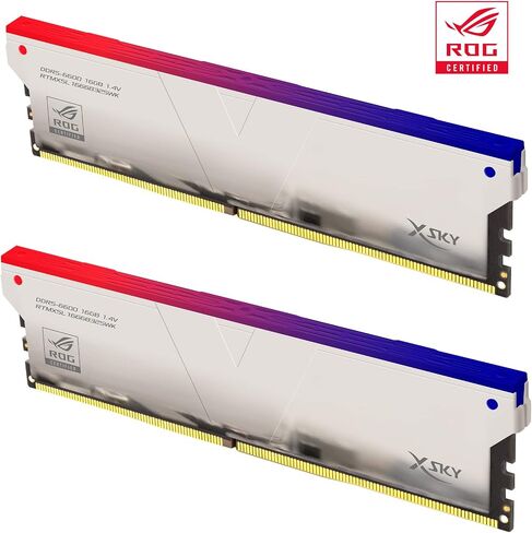 V-Color DDR5 ROG Certified Manta XSky RGB 32GB (16GBx2) 7000MHz 2Gx8 CL36 1.45V SK Hynix IC Gaming RAM U-DIMM Silver (RTMXSL1670836SWK) (Intel XMP ASUS ROG Z790 Series Motherboard) in Saudi Arabia