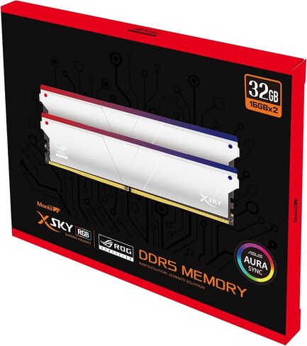 V-Color DDR5 ROG Certified Manta XSky RGB 32GB (16GBx2) 7000MHz 2Gx8 CL36 1.45V SK Hynix IC Gaming RAM U-DIMM Silver (RTMXSL1670836SWK) (Intel XMP ASUS ROG Z790 Series Motherboard) in Kuwait
