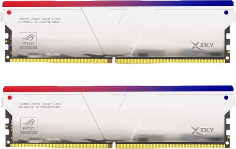V-Color DDR5 ROG Certified Manta XSky RGB 32GB (16GBx2) 7000MHz 2Gx8 CL36 1.45V SK Hynix IC Gaming RAM U-DIMM Silver (RTMXSL1670836SWK) (Intel XMP ASUS ROG Z790 Series Motherboard) in Kuwait