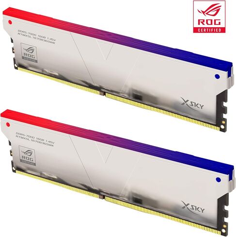 V-Color DDR5 ROG Certified Manta XSky RGB 32GB (16GBx2) 7000MHz 2Gx8 CL36 1.45V SK Hynix IC Gaming RAM U-DIMM Silver (RTMXSL1670836SWK) (Intel XMP ASUS ROG Z790 Series Motherboard) in Kuwait