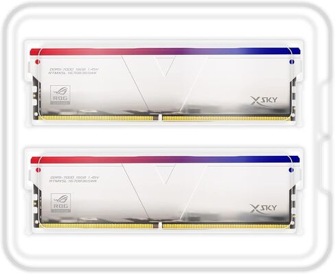 V-Color DDR5 ROG Certified Manta XSky RGB 32GB (16GBx2) 7000MHz 2Gx8 CL36 1.45V SK Hynix IC Gaming RAM U-DIMM Silver (RTMXSL1670836SWK) (Intel XMP ASUS ROG Z790 Series Motherboard) in Kuwait
