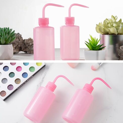 6 قطع من زجاجات الغسيل سعة 250 مل/8 أونصة، زجاجات بلاستيكية ذات مقياس وفوهة ضيقة منحنية، زجاجات ضغط آمنة مانعة للتسرب للري وغسل الرموش ومستلزمات المختبرات in Kuwait