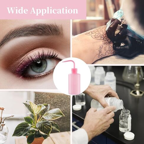 6 قطع من زجاجات الغسيل سعة 250 مل/8 أونصة، زجاجات بلاستيكية ذات مقياس وفوهة ضيقة منحنية، زجاجات ضغط آمنة مانعة للتسرب للري وغسل الرموش ومستلزمات المختبرات in Kuwait