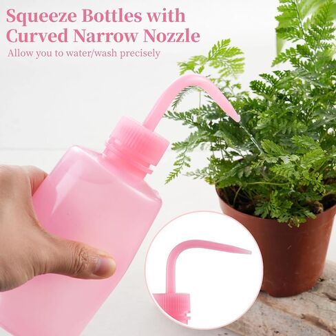 6 قطع من زجاجات الغسيل سعة 250 مل/8 أونصة، زجاجات بلاستيكية ذات مقياس وفوهة ضيقة منحنية، زجاجات ضغط آمنة مانعة للتسرب للري وغسل الرموش ومستلزمات المختبرات in Kuwait