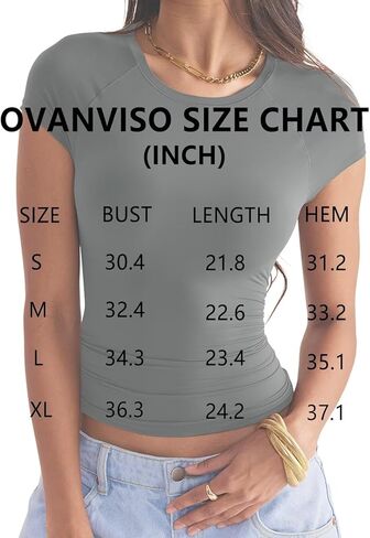 تي شيرت نسائي بياقة دائرية وبطانة مزدوجة وأكمام قصيرة وأكمام راجلان أساسية بقصة ضيقة 2024 in Kuwait