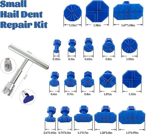 Paintless Dent Repair Kit - Dent Removal Kit with Suction Cup Dent Puller, T-Bar Dent Puller, 100W Glue Gun, PDR Tools for Auto Body Small Dent and Hail Dent Removal in Saudi Arabia