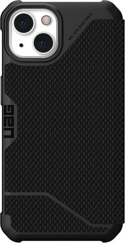 URBAN ARMOR GEAR UAG مصمم لهاتف iPhone 13، غطاء Kevlar أسود قابل للطي مع فتحات للبطاقات وحامل عرض، غطاء واقٍ متين خفيف الوزن من Metropolis، [شاشة 6.1 بوصة] in Kuwait