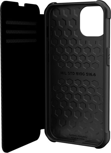 URBAN ARMOR GEAR UAG مصمم لهاتف iPhone 13، غطاء Kevlar أسود قابل للطي مع فتحات للبطاقات وحامل عرض، غطاء واقٍ متين خفيف الوزن من Metropolis، [شاشة 6.1 بوصة] in Kuwait