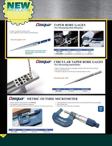 Dasqua 1051-0005 1.0-6.5mm Taper Bore Gage in Saudi Arabia