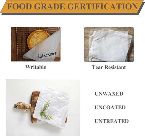 NACHLYNN 70 Pieces Brown Butcher Paper 12 x 12 inch Precut No Wax Butcher Paper Square Meat Sheet Paper Butcher Paper Disposable Butcher Paper Sheets for Wrapping Meat Sublimation Heat Press in Kuwait