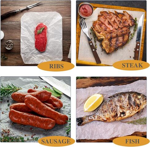 NACHLYNN 70 Pieces Brown Butcher Paper 12 x 12 inch Precut No Wax Butcher Paper Square Meat Sheet Paper Butcher Paper Disposable Butcher Paper Sheets for Wrapping Meat Sublimation Heat Press in Kuwait