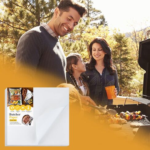 NACHLYNN 70 Pieces Brown Butcher Paper 12 x 12 inch Precut No Wax Butcher Paper Square Meat Sheet Paper Butcher Paper Disposable Butcher Paper Sheets for Wrapping Meat Sublimation Heat Press in Kuwait